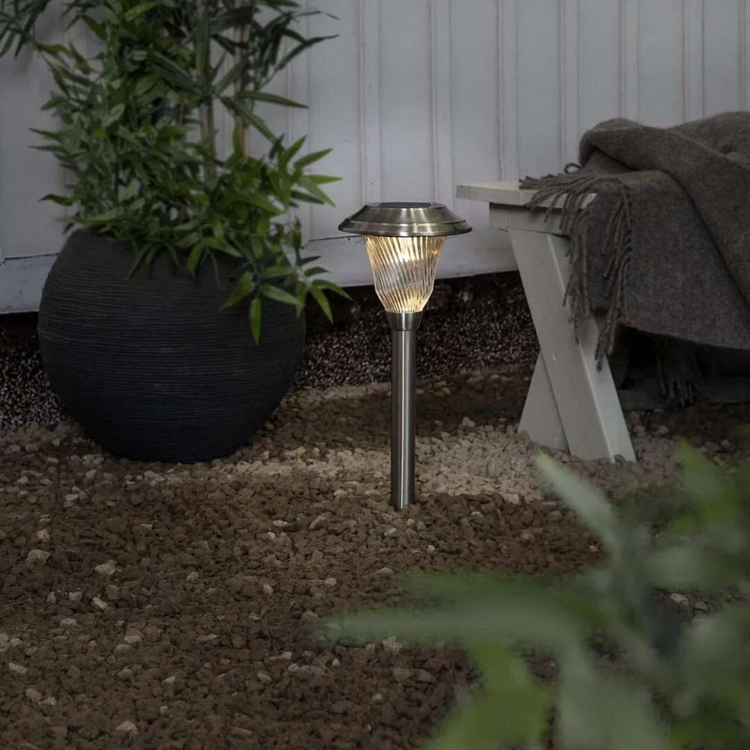 Star Trading Barcelona LED Solar Padlamp - Zilver 41cm