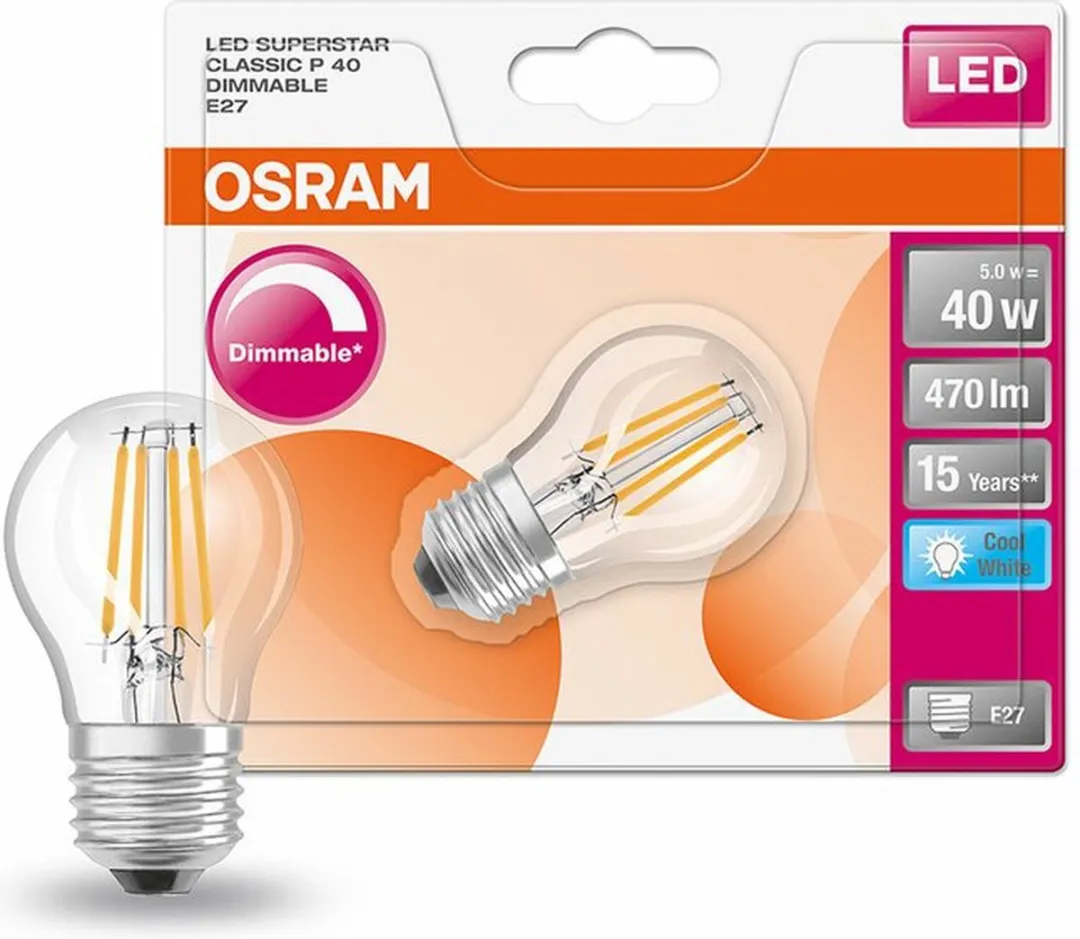 Osram LED Kogellamp E27 5W Neutraalwit - afbeelding 3 van 6