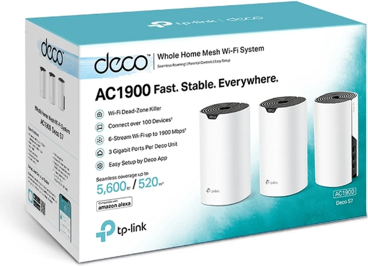 TP-Link Deco S7 Mesh WiFi 1900 Mbps - 3 Stuks