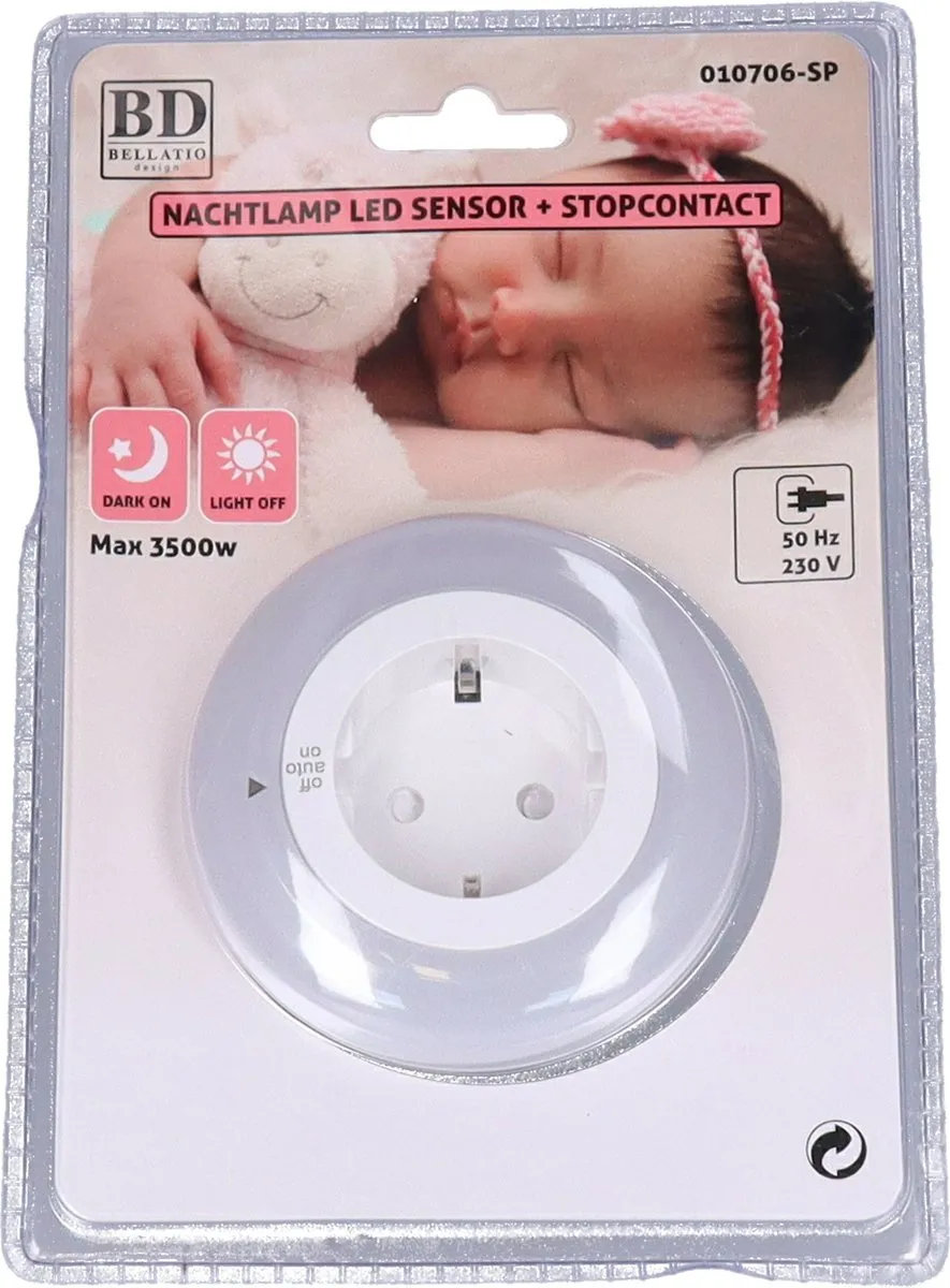 Bellatio Design LED Nachtlamp met lichtsensor - 2 Stuks 5W