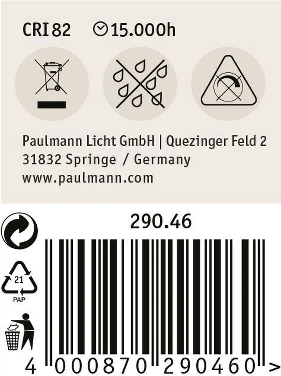 Paulmann LED Reflector R39 4W 300lm - Zilver - afbeelding 6 van 6