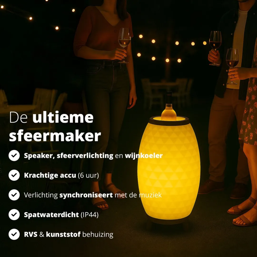 FlinQ Bali XL Speakerlamp - RGB Wit