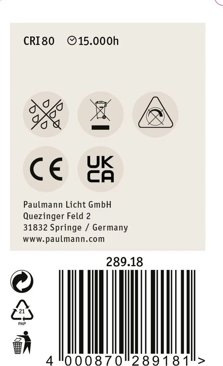Paulmann Filament LED Kogellamp E14 6,5W 806lm - Mat