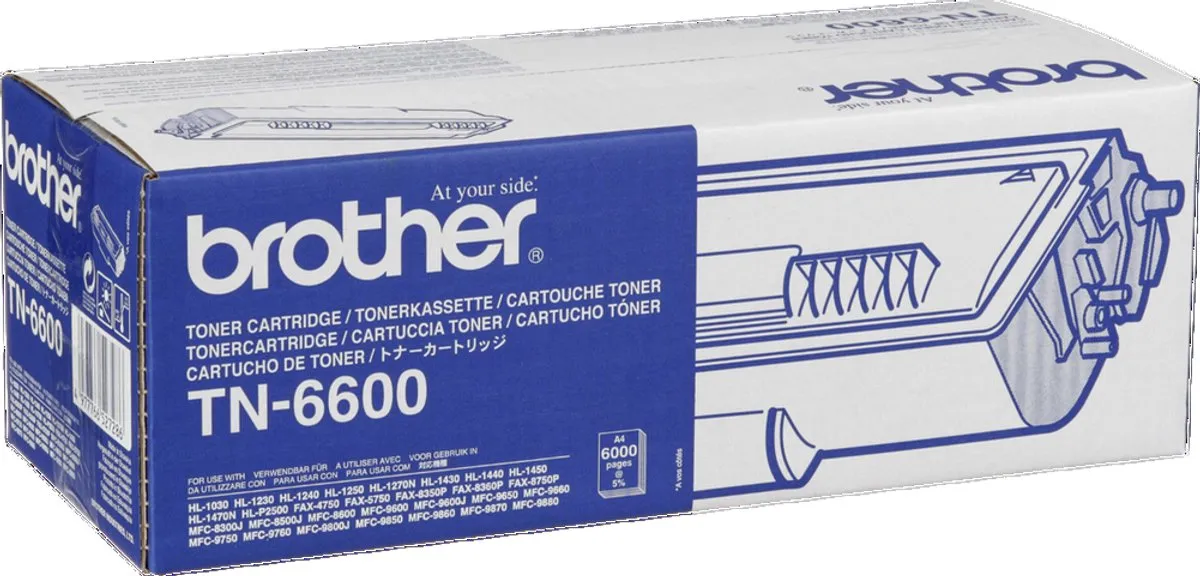 Brother TN-6600 Tonercartridge - Zwart