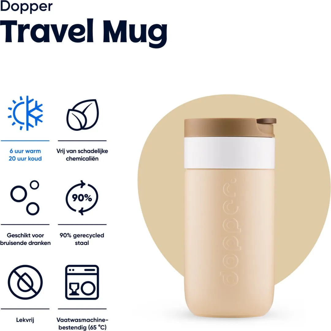 Dopper Travel Mug 300ml - Earthy Brown