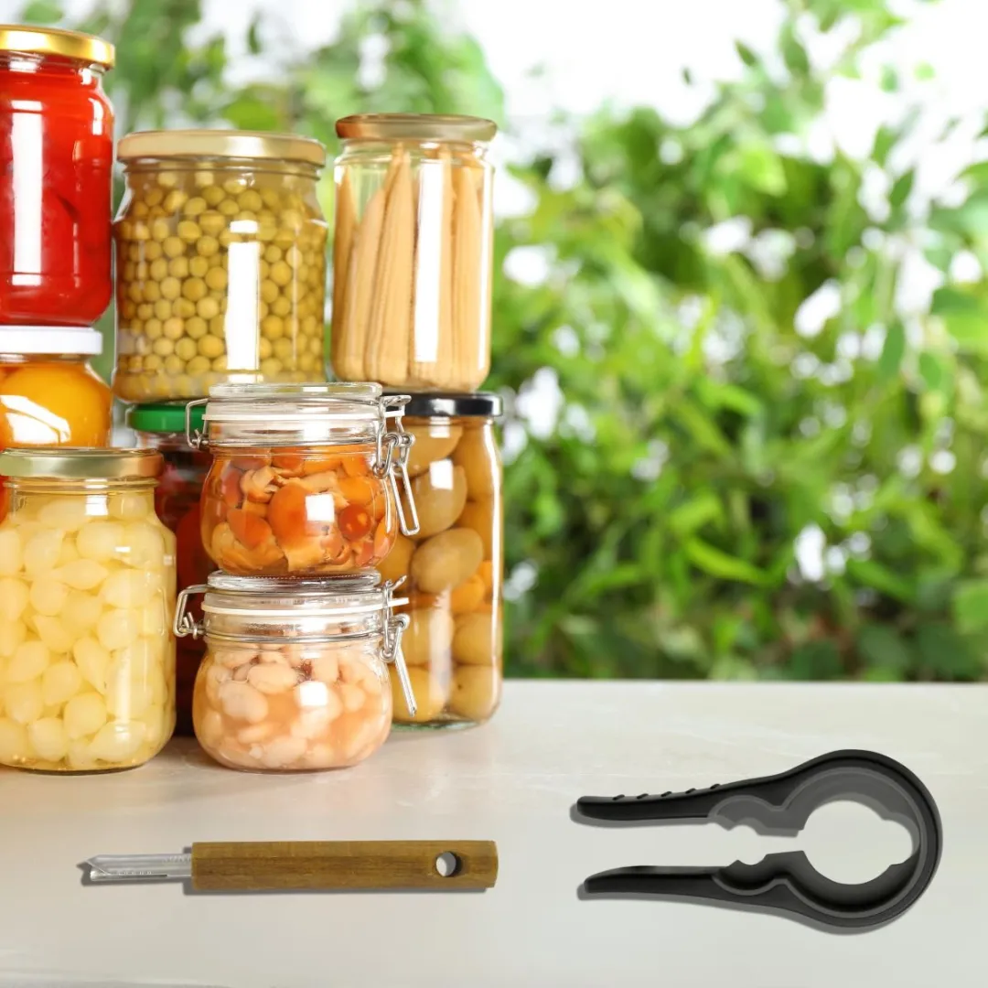 Fackelmann Universele Pot- en Flessenopener - 20cl - Zwart/Bruin