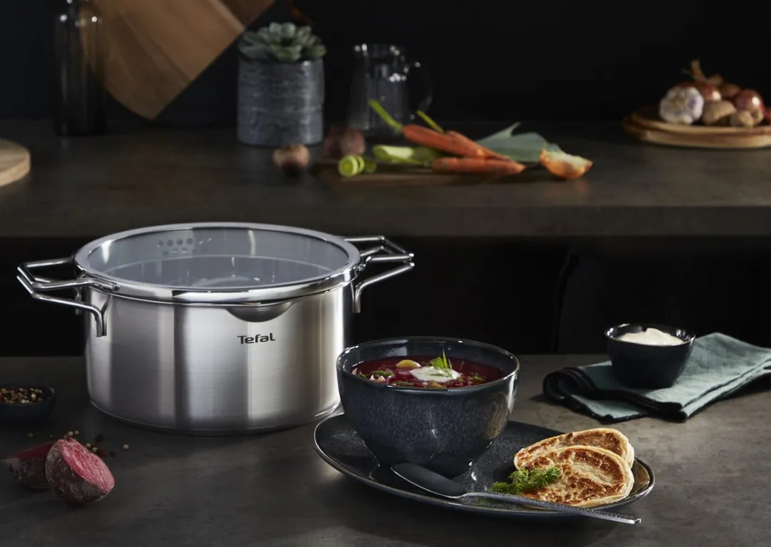 Tefal Nordica Kookpan 24cm - Inductie - Keramisch - Zilver - afbeelding 6 van 6