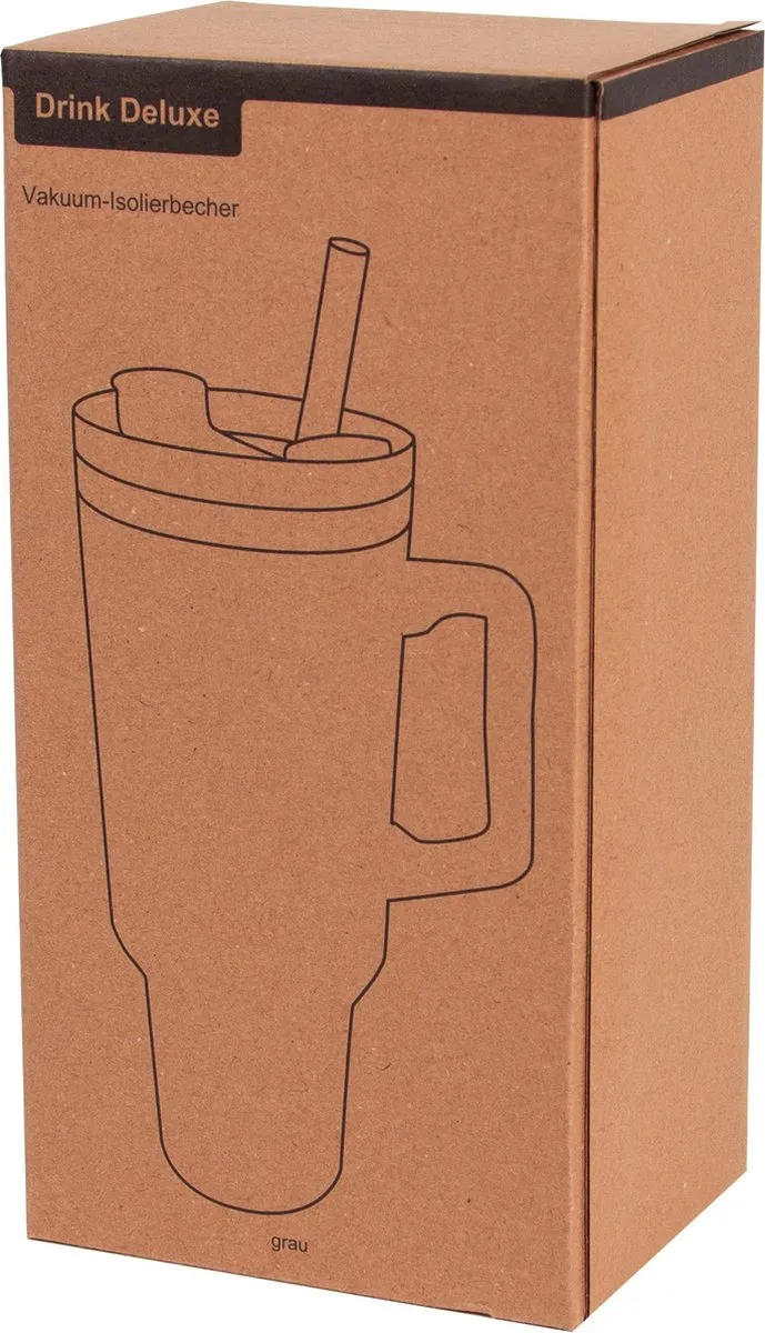 Bellatio Design DELUXE Warmhoudbeker 900ml - Grijs