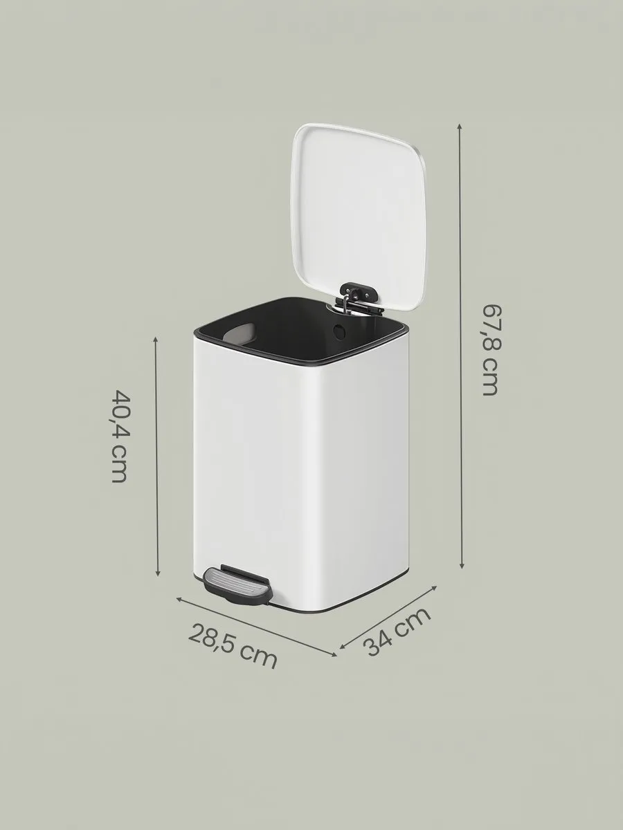 Songmics LTB592W02 Tretprullenbak 20L - Wit