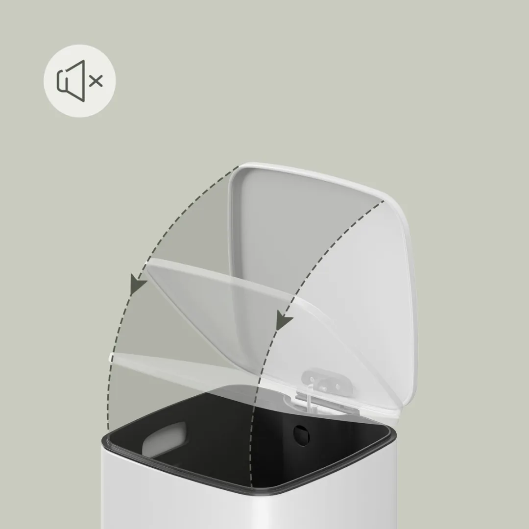Songmics LTB592W02 Tretprullenbak 20L - Wit - afbeelding 6 van 6