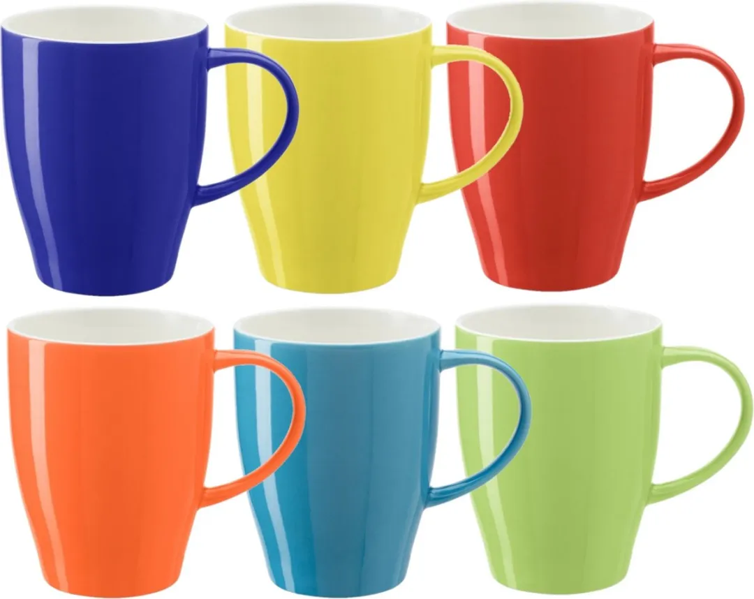 Bellatio Design Paris Mokken - 6 Stuks - 350ml - Multi