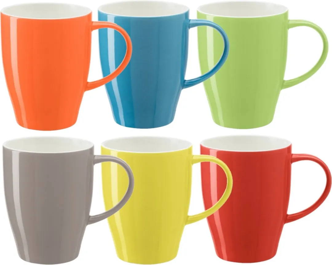 Bellatio Design Paris Mokken - 6 Stuks - 350ml - Multi