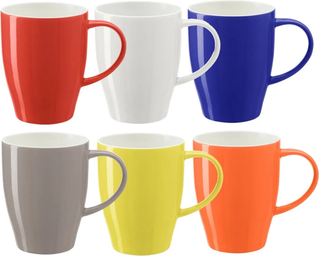 Bellatio Design Paris Mokken - 6 Stuks - 350ml - Multi