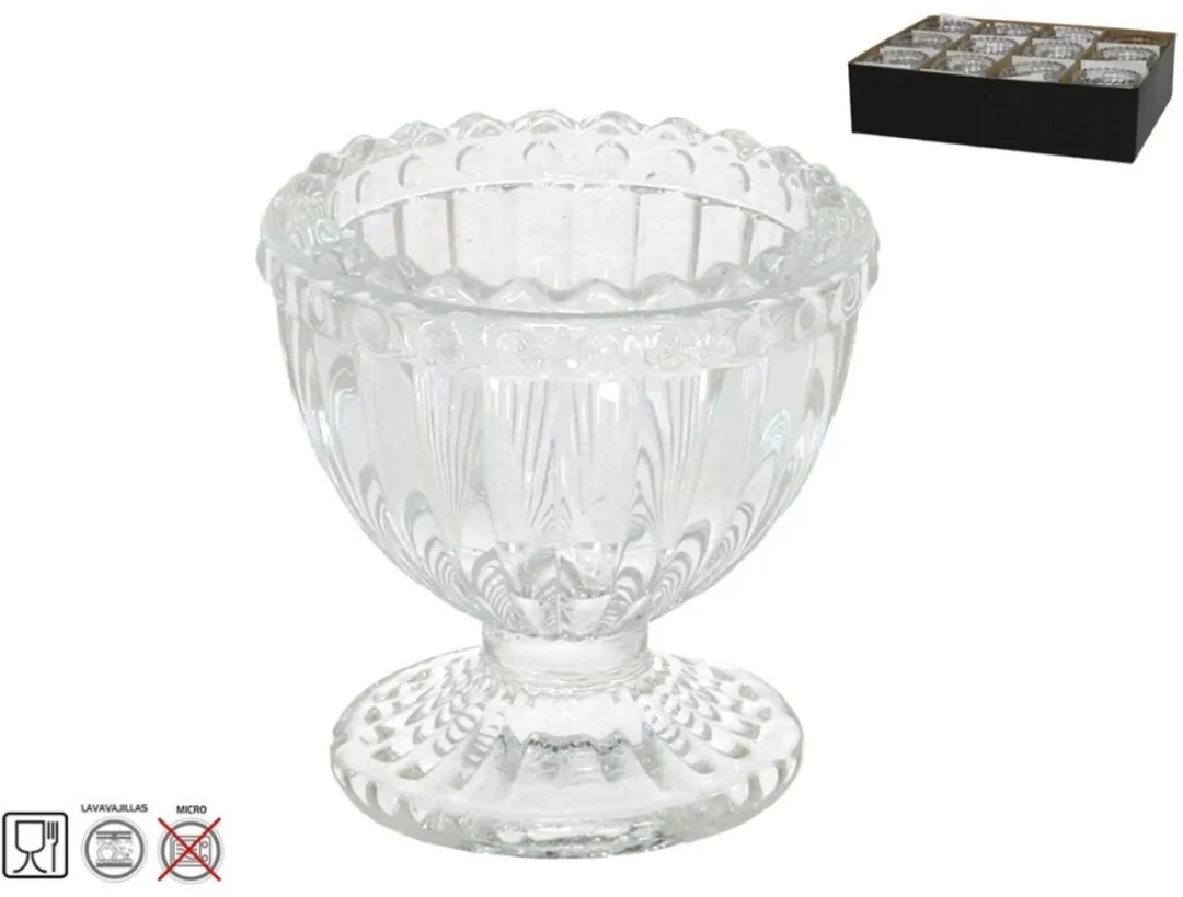 Bellatio Design Cristal Eierdopjes - 12 Stuks - Wit Glas
