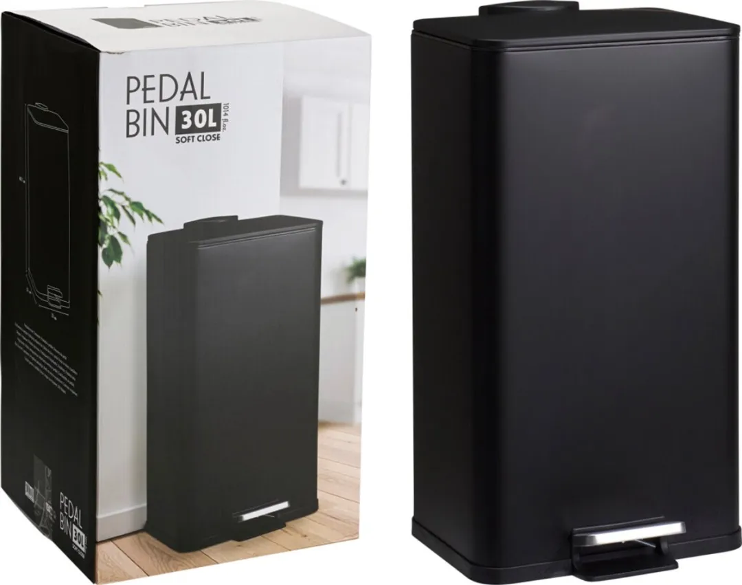 Excellent Houseware Pedaalemmer 30L - Zwart