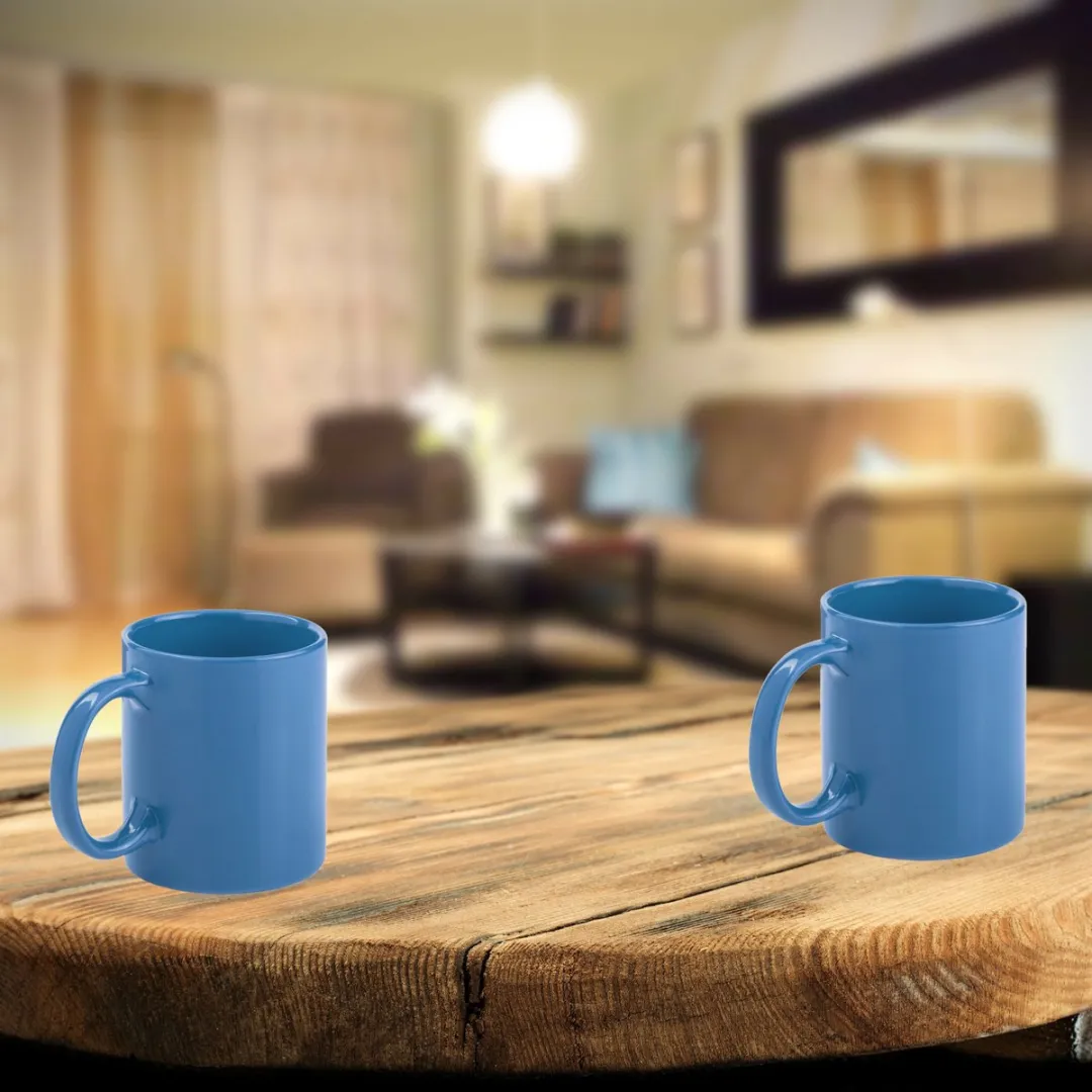 Bellatio Design Keramische Koffiebeker Lichtblauw 370ml