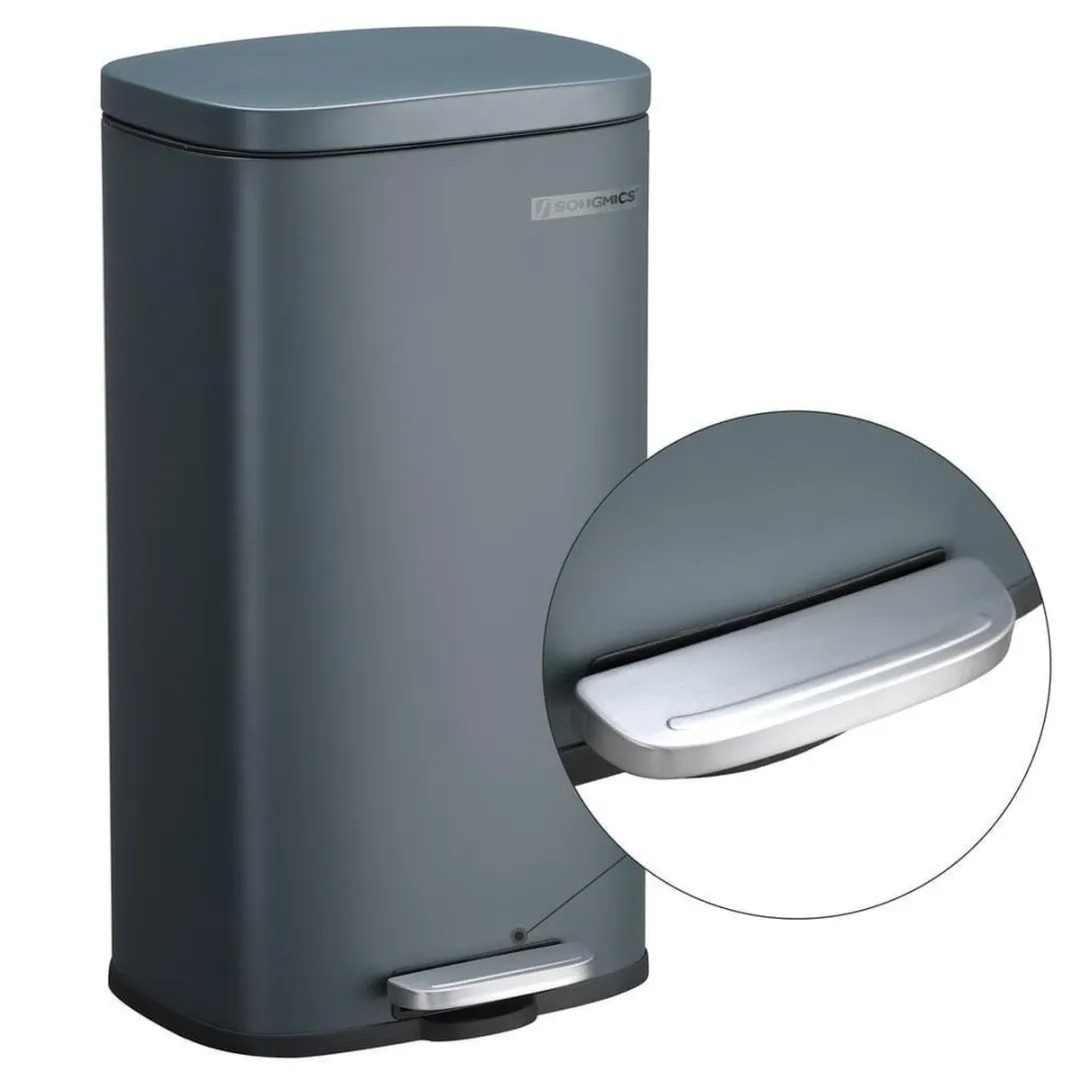 Songmics Pedaalemmer 30L - Rookgrijs - afbeelding 6 van 6