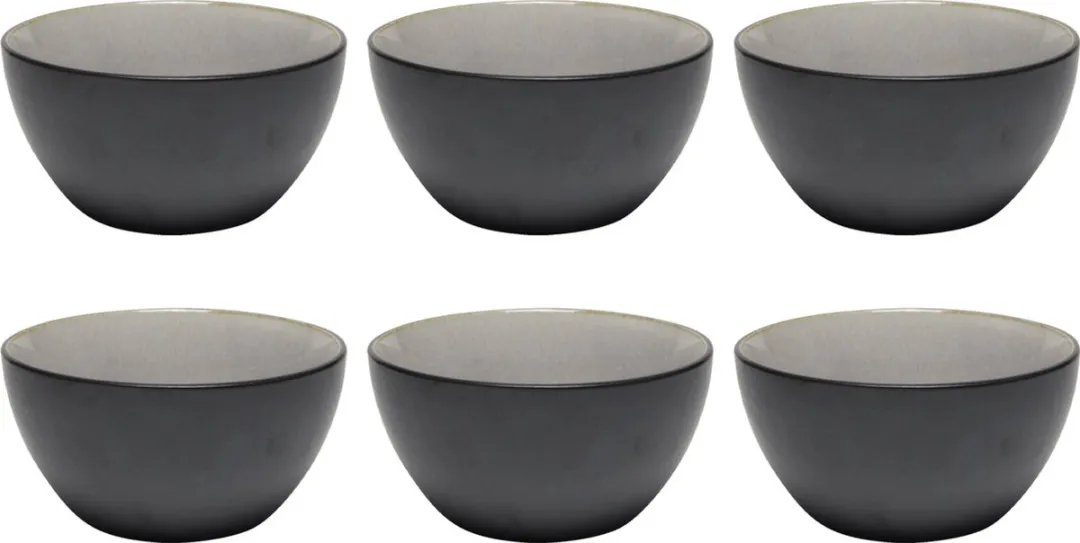 Bellatio Design Samos Kommetje Grijs - 14x7cm Keramiek
