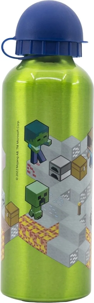 Minecraft Aluminium Fles 530ml - Groen