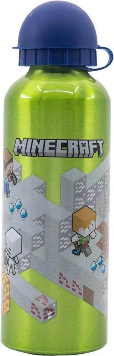 Minecraft Aluminium Fles 530ml - Groen