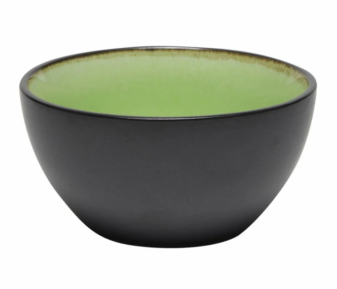 Bellatio Design Samos Kommetjes - 8 Stuks - 12x6cm - Antraciet/Groen