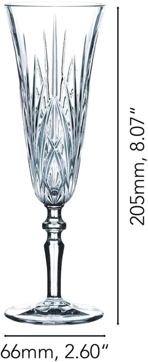 Nachtmann Palais Champagneglas 6 Stuks - Ø6.6cm