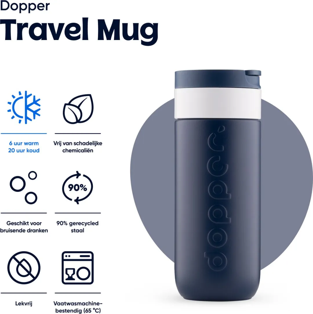 Dopper Travel Mug 400ml - Breaker Blue