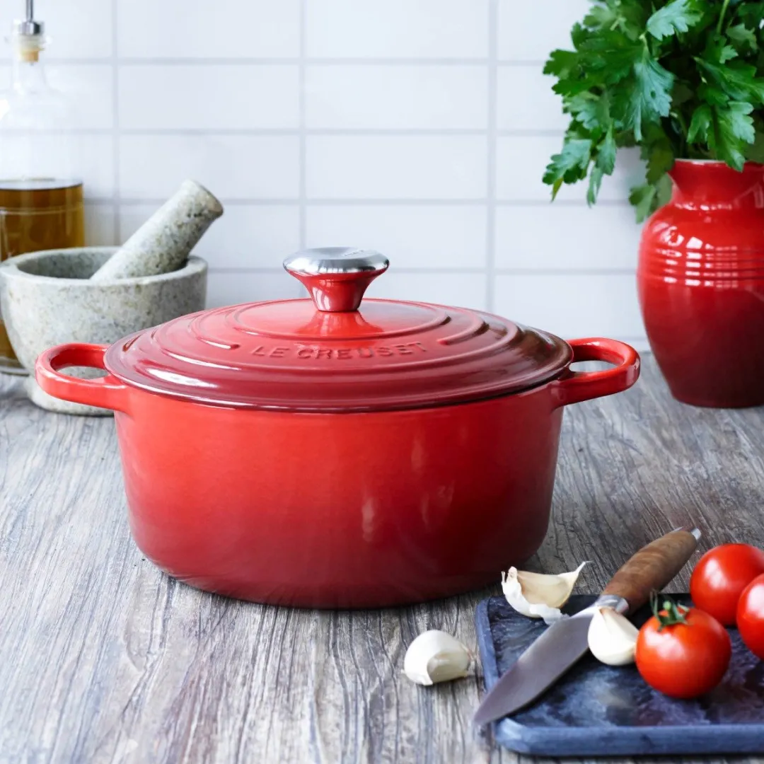 Le Creuset Braadpan 26cm 5,3L - Kersenrood - afbeelding 6 van 6