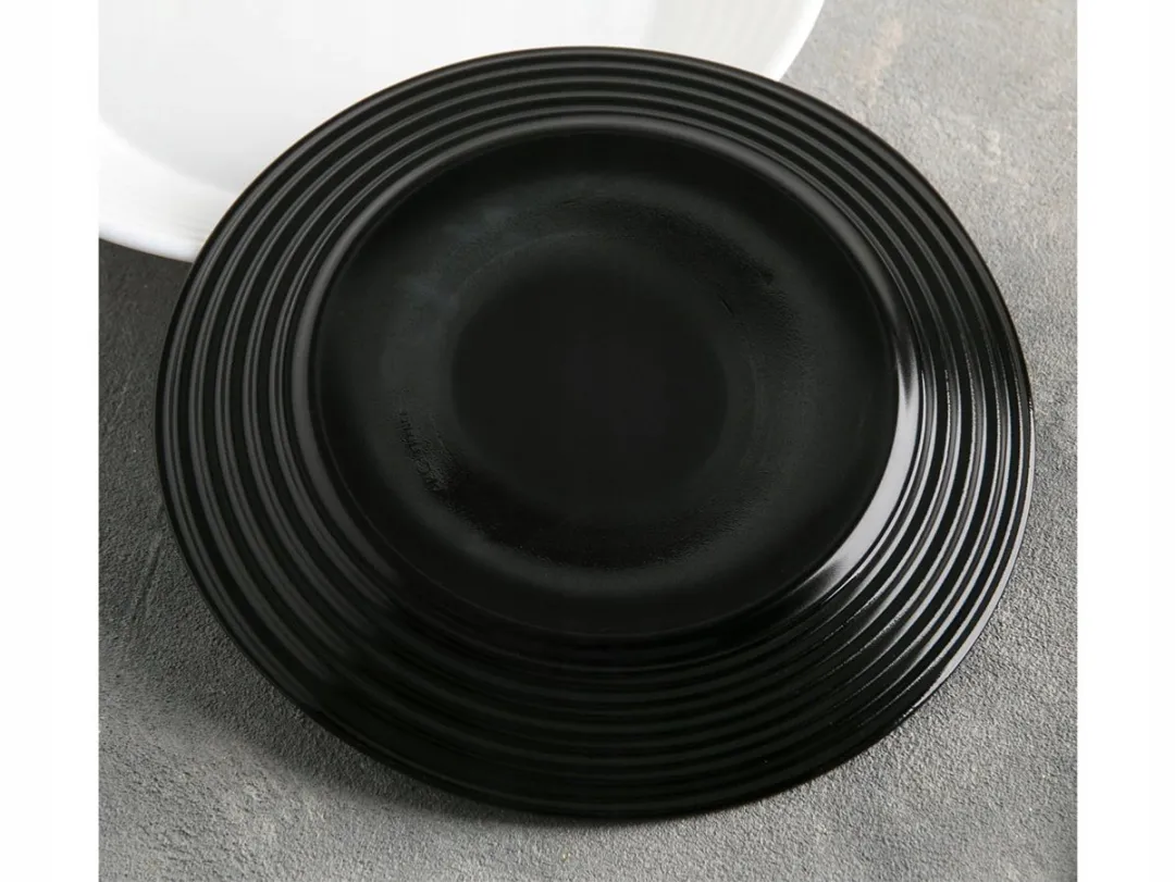 Luminarc Harena Dinerbord 25cm - Zwart - Gehard Glas