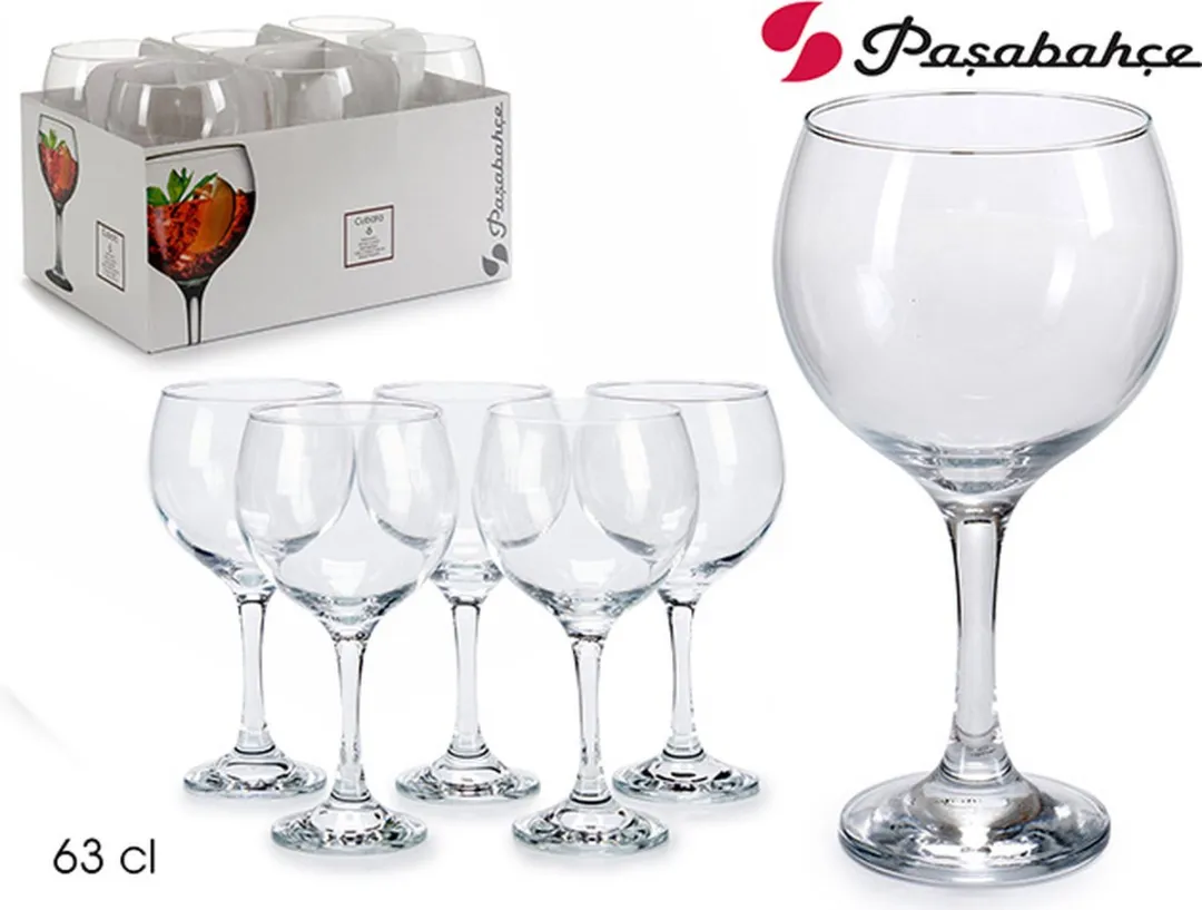 Pasabahce Bistro Cocktail/Gin Glazen - 6 Stuks - 630ml - Transparant