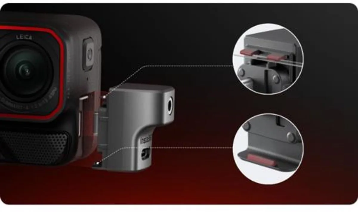 Insta360 Ace Pro Microfoonadapter - Zwart