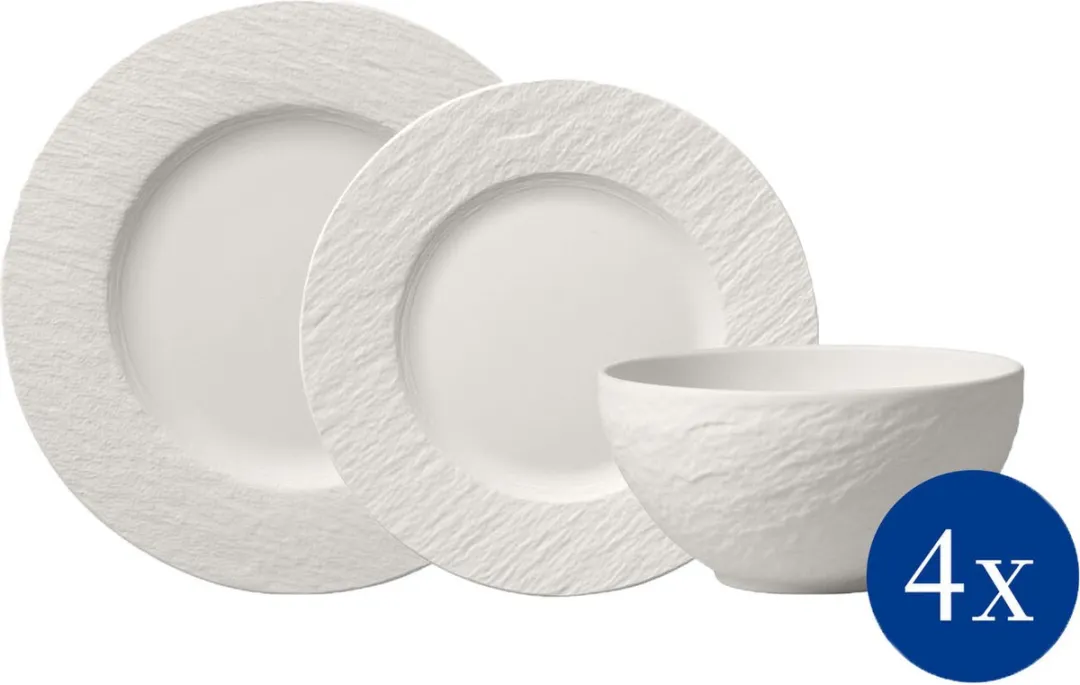 Villeroy & Boch Manufacture Rock Teller-Set - 12-delig - Zwart