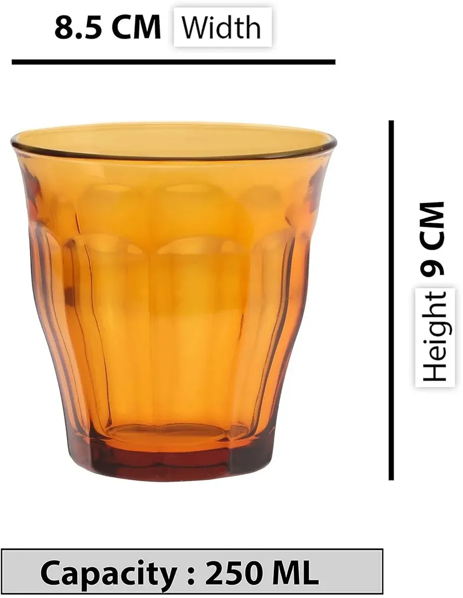 Duralex Picardie Glazen Amber - 6 Stuks