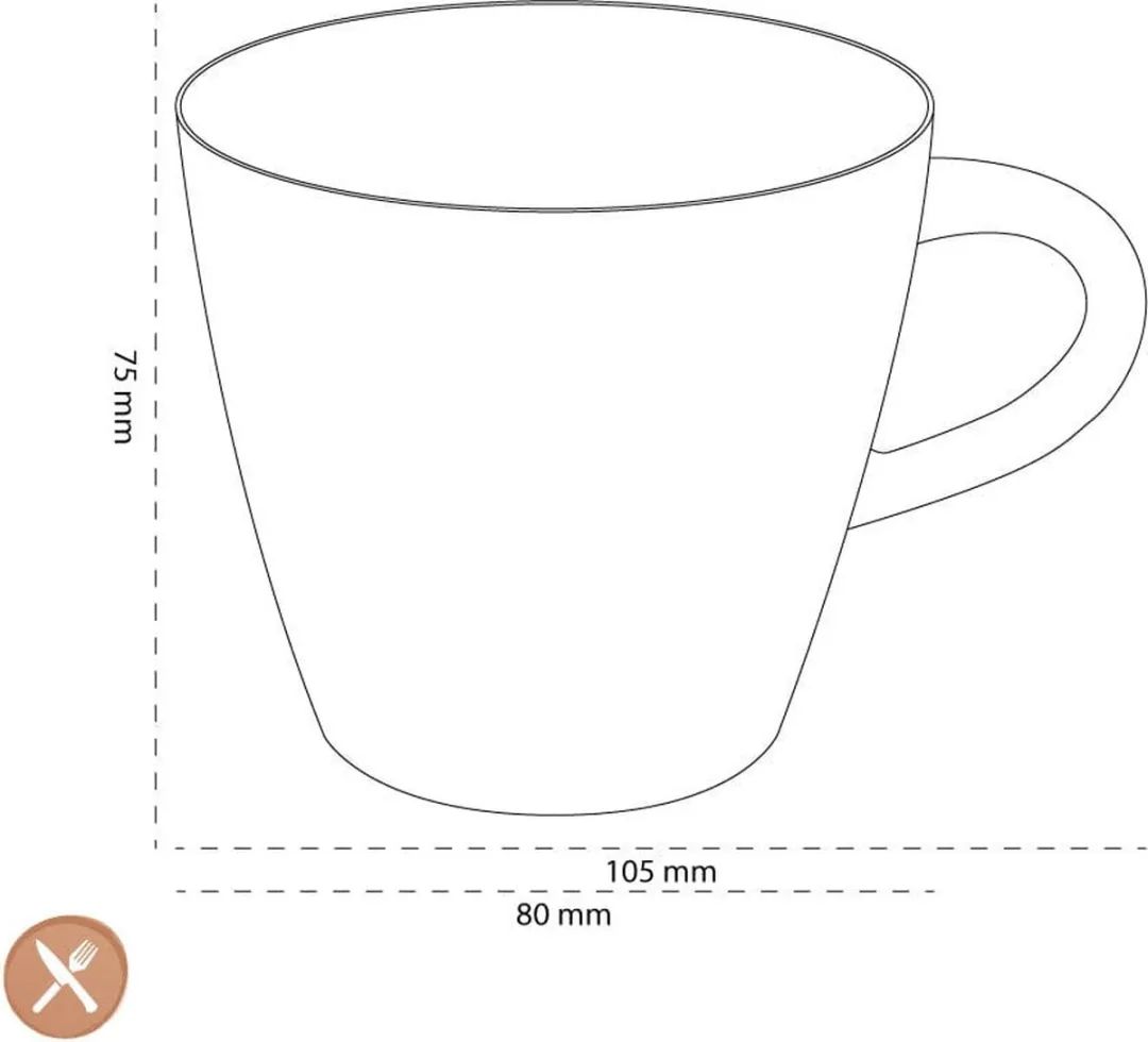 Villeroy & Boch Manufacture Rock Koffiekoppen 6x150ml - Zwart