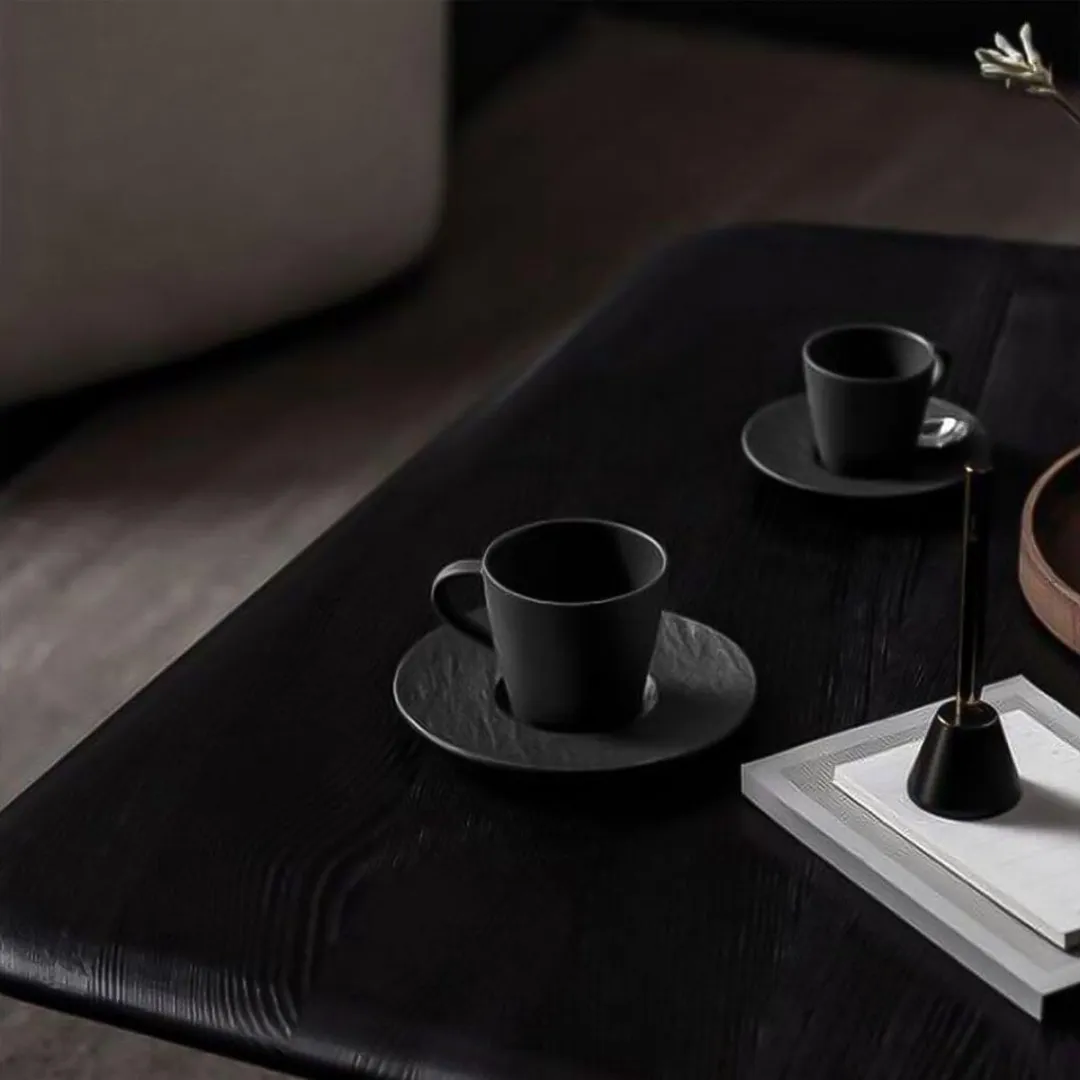 Villeroy & Boch Manufacture Rock Koffiekoppen 6x150ml - Zwart
