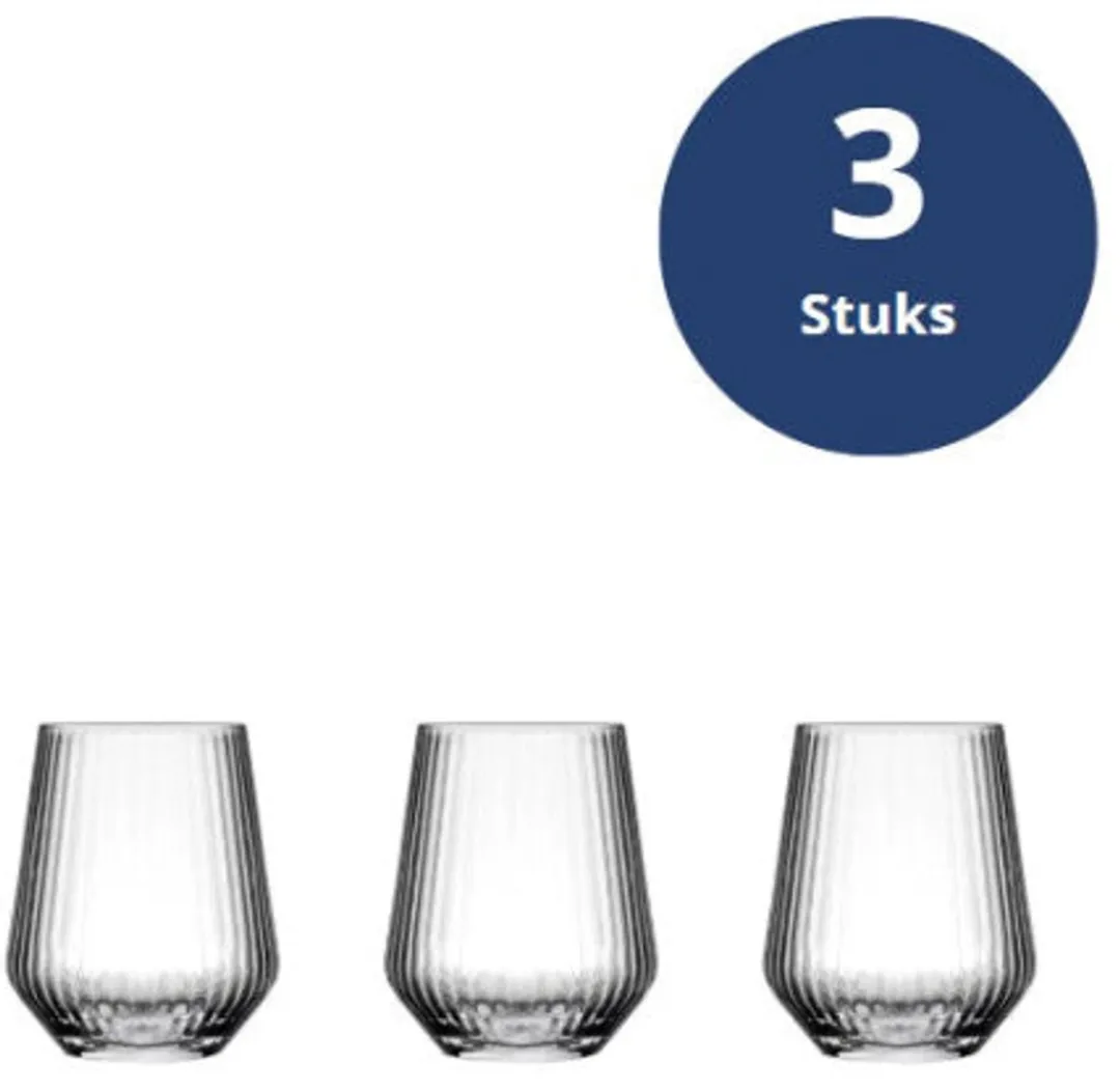 Pasabahce Allegra Focus Waterglazen 435ml - 3 Stuks