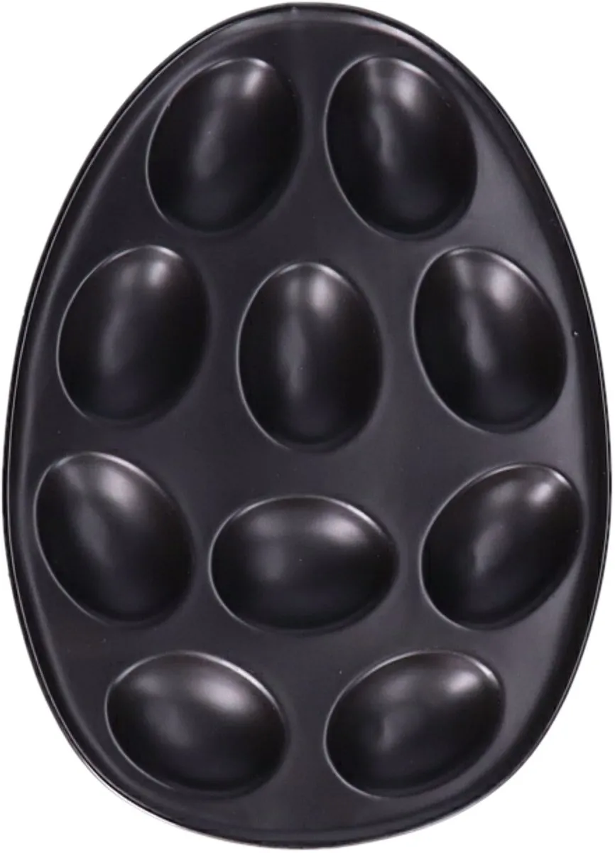 Bellatio Design Eierschaal Serveerschaal - 26x19cm - Zwart - afbeelding 6 van 6