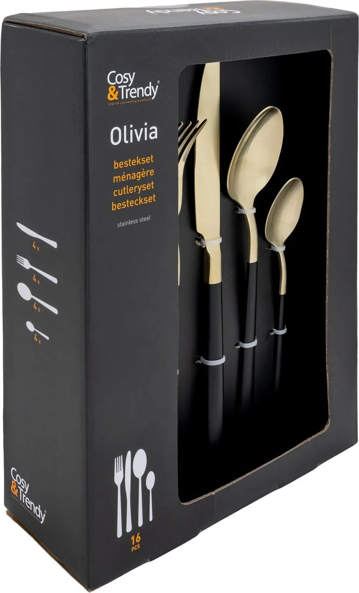 Cosy&Trendy Bestekset Olivia Champagne - 16-delig