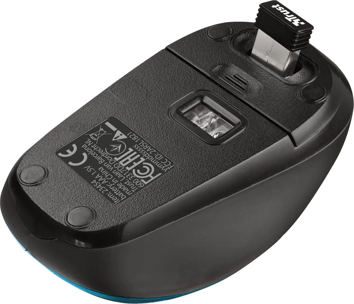 Trust Yvo Draadloze Muis 2-in-1 Reisset - Blauw - 15.6 inch