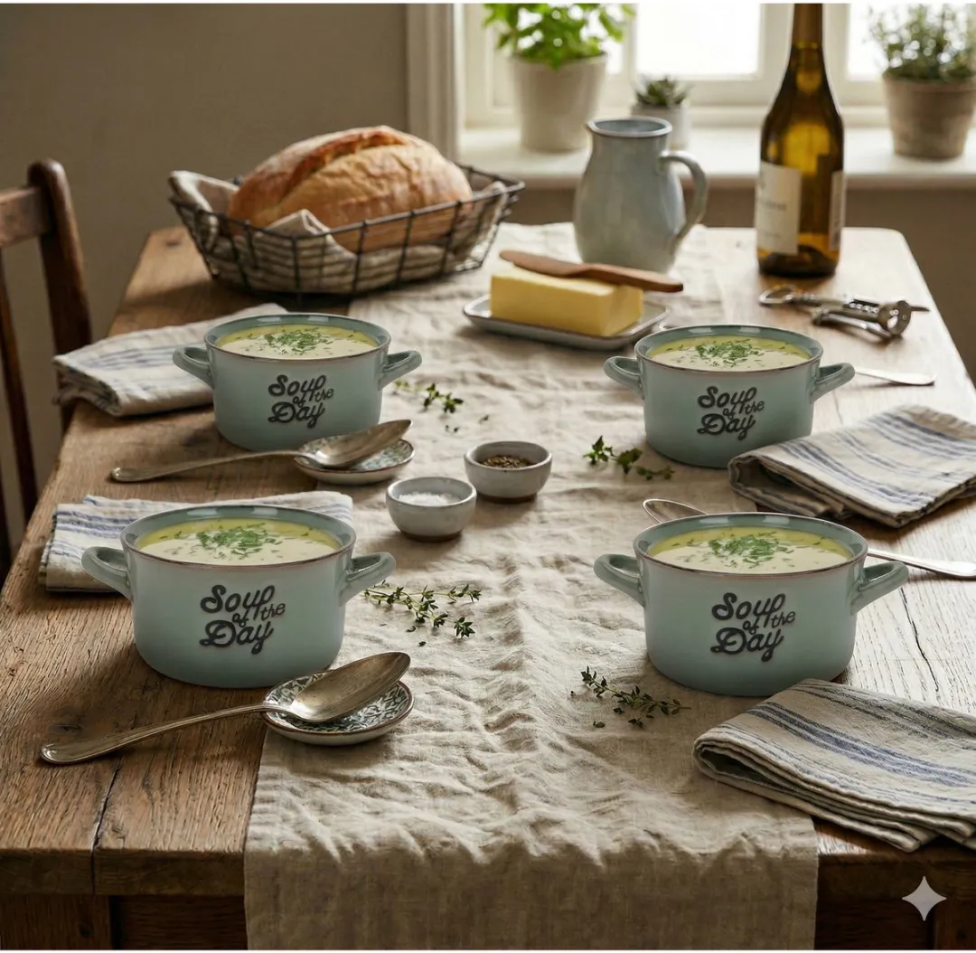 Excellent Houseware Soepkommen 500ml - 8 Stuks - Groen