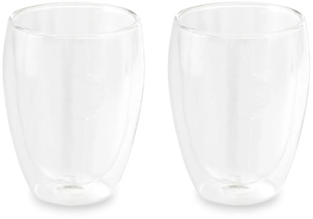 Bellatio Design 10464520 Dubbelwandige Glazen - 2 Stuks - 380ml