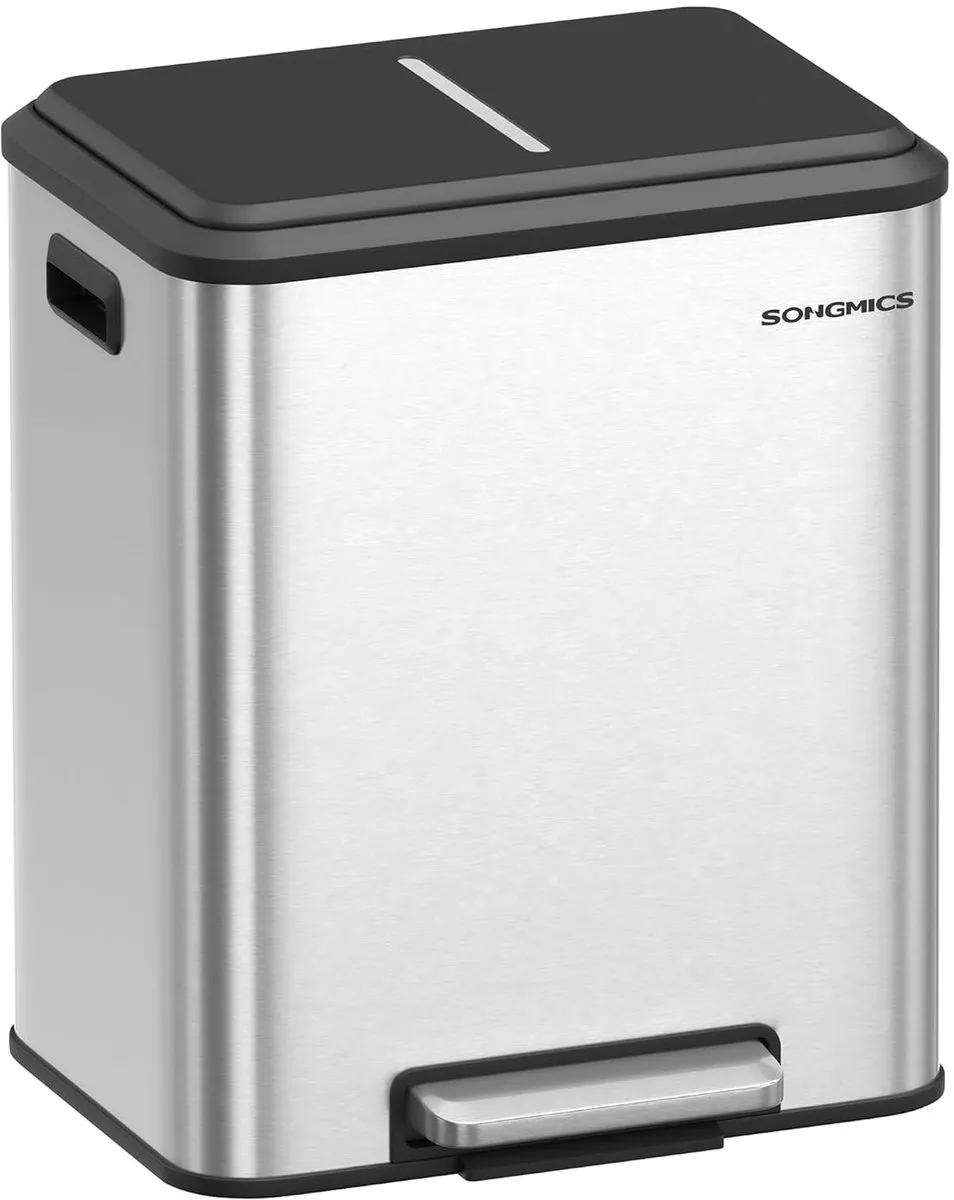 Songmics Keukenafvalbak Pedaal 2x15L