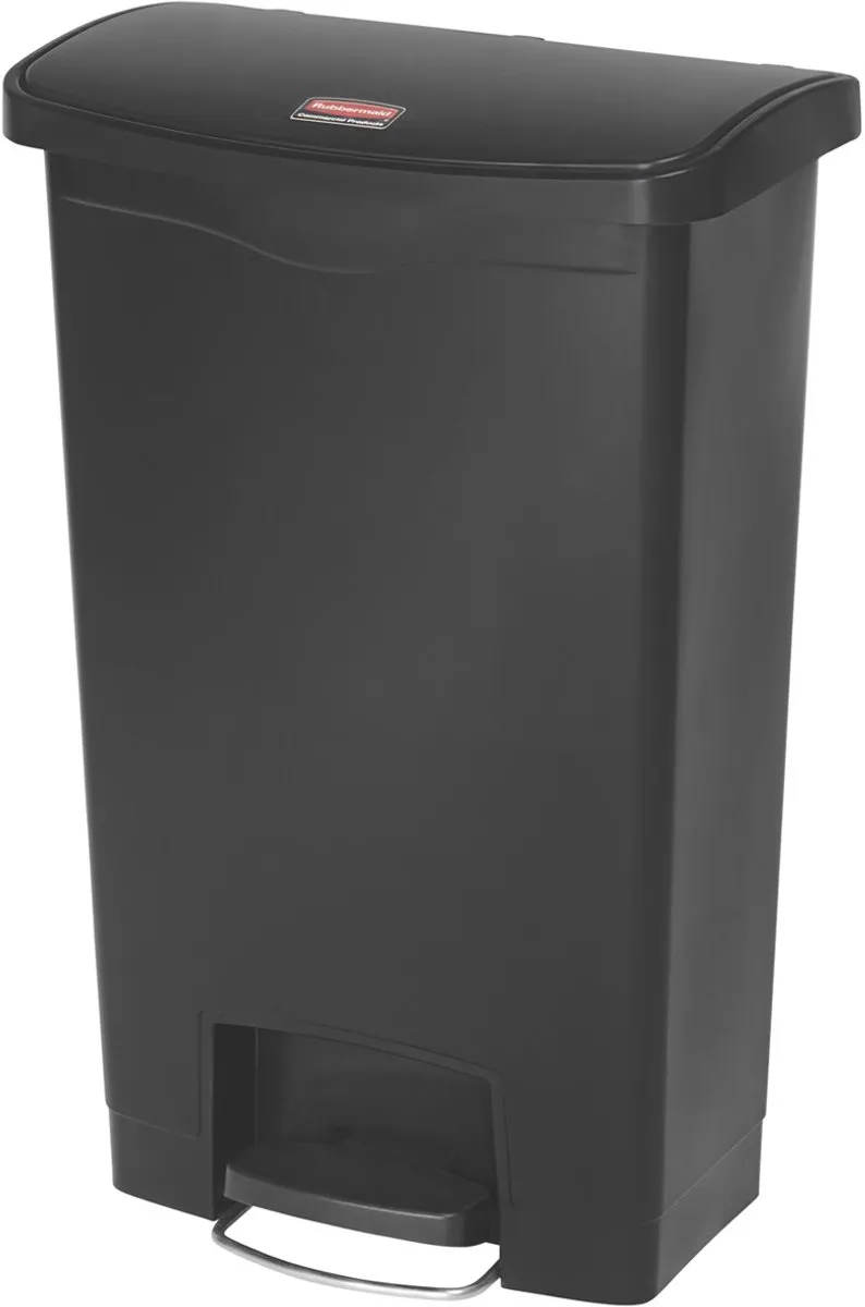 Rubbermaid Slim Jim Step On Afvalbak 30L - Zwart