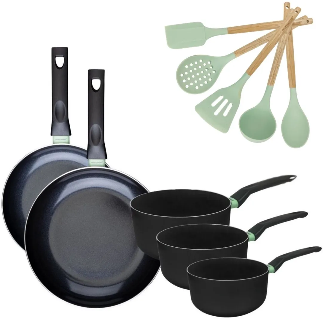 Fackelmann Brandao Set RVS Pannen & Kookpotten 24/28cm + 16/18/20cm