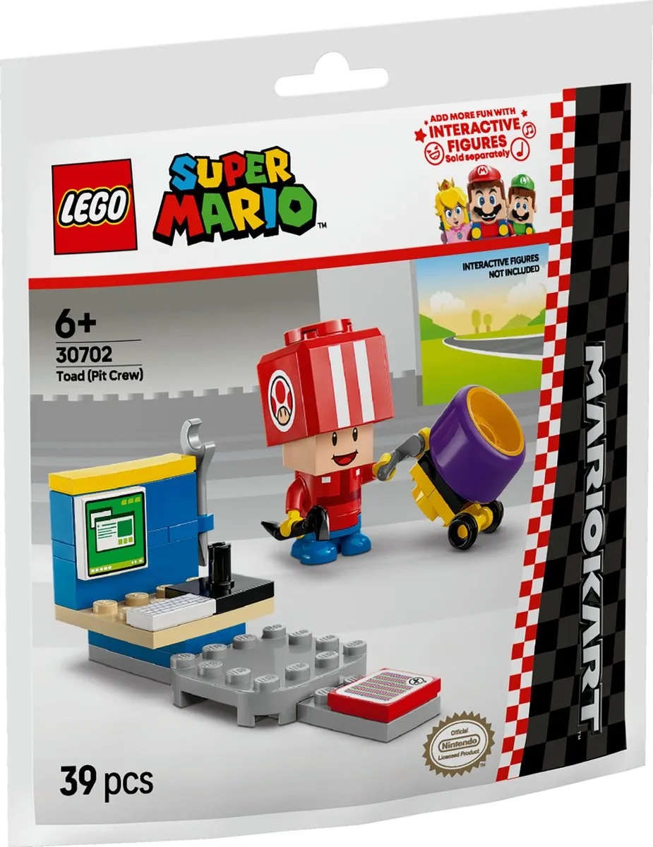 LEGO Super Mario 30702 Mario Kart Toad Pitstop - 39 Stukken