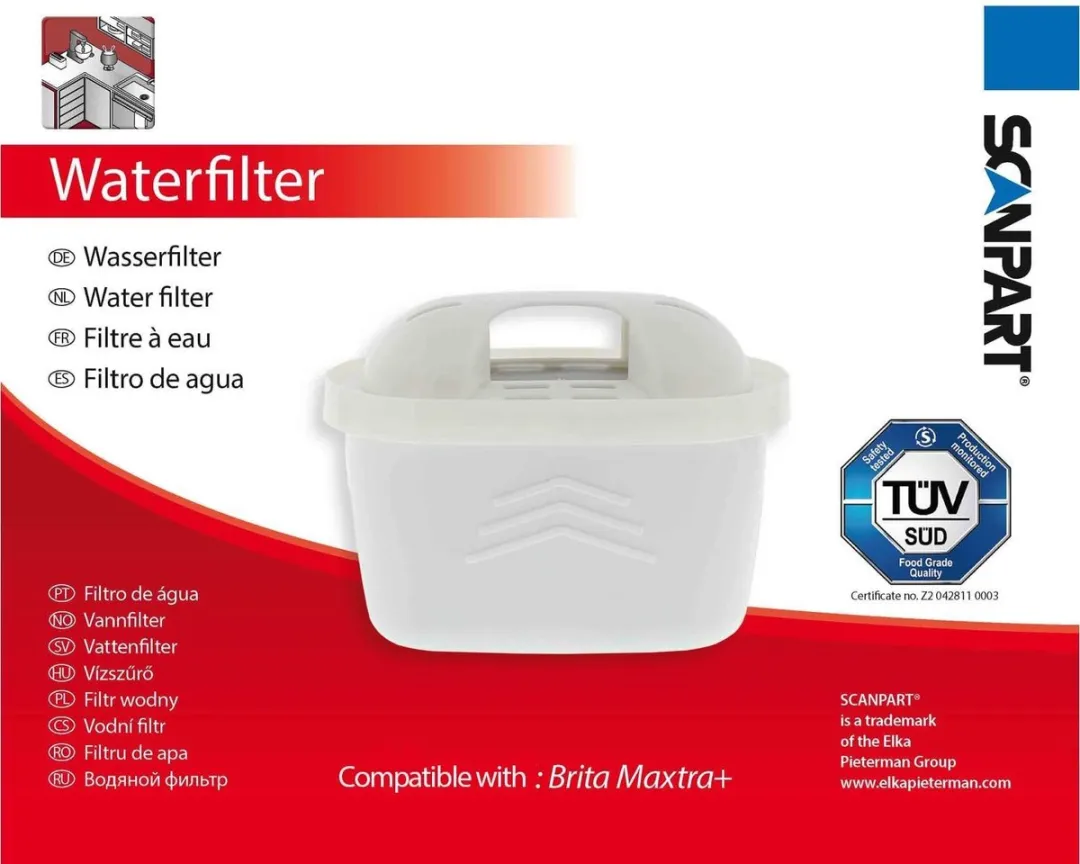 Scanpart Waterfilter - Alternatief Brita Maxtra+ - 4 Stuks