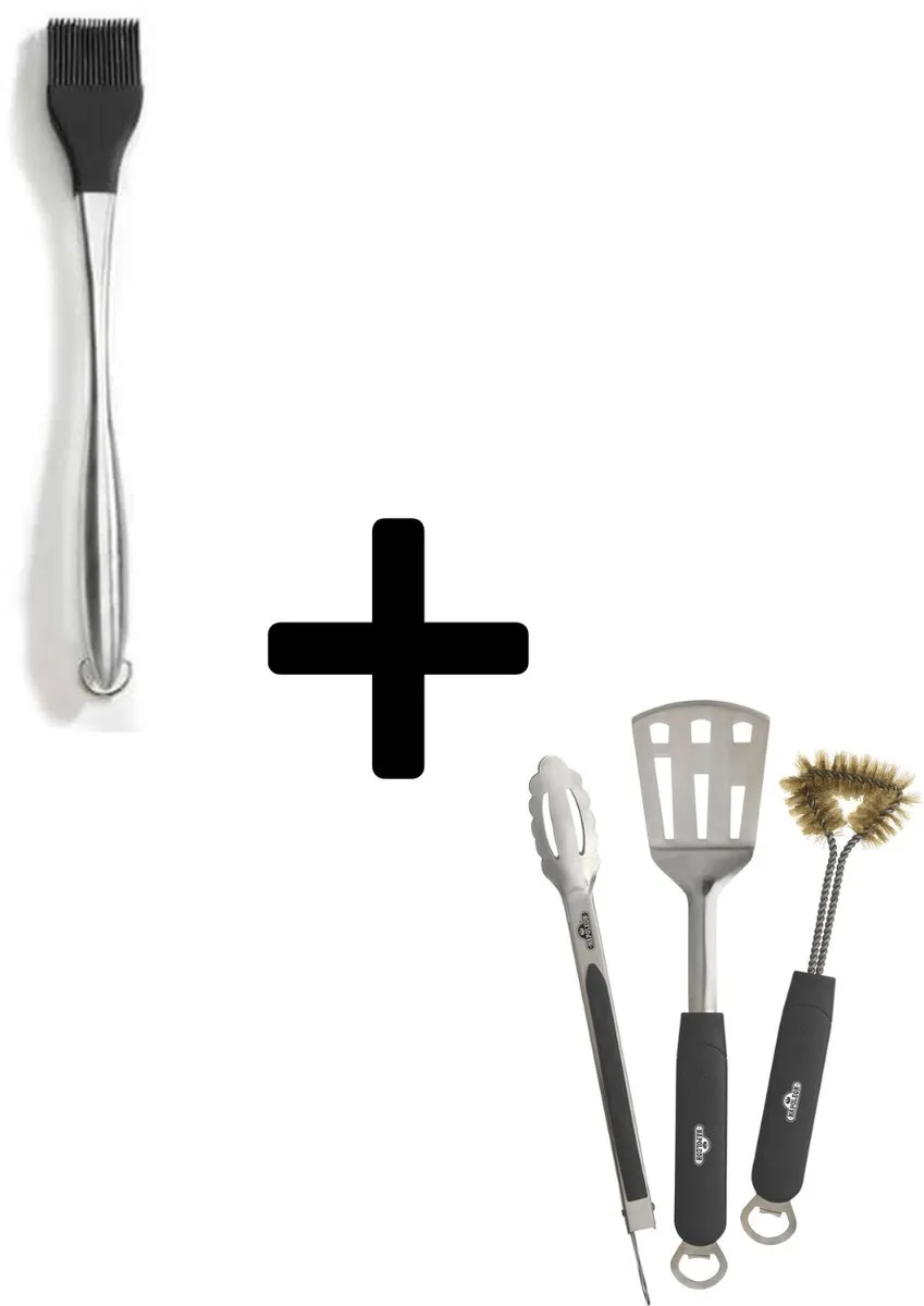 Napoleon Grillset - 4-delig RVS - Zilver