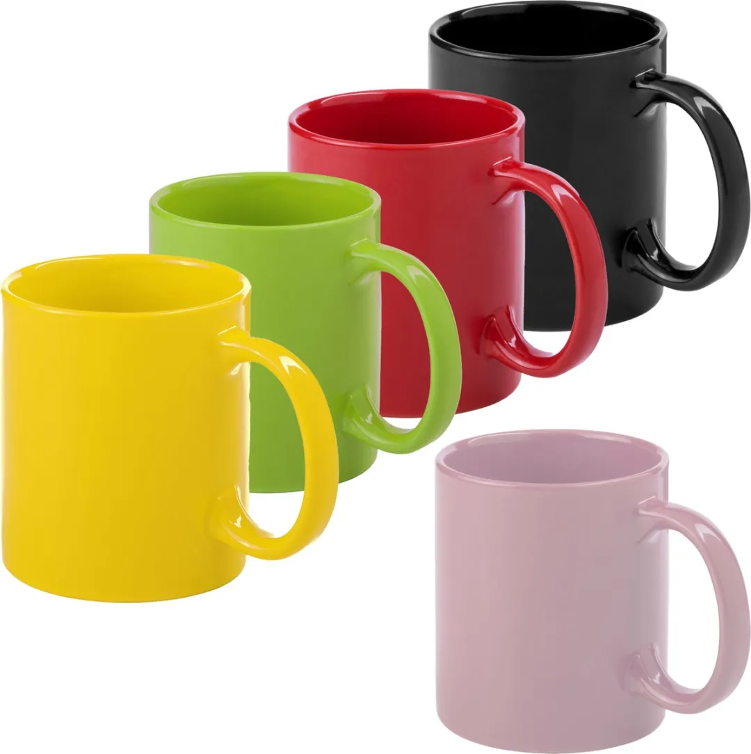 Bellatio Design Auxerre Koffiemokken - 5 Stuks - 370ml - Multicolor