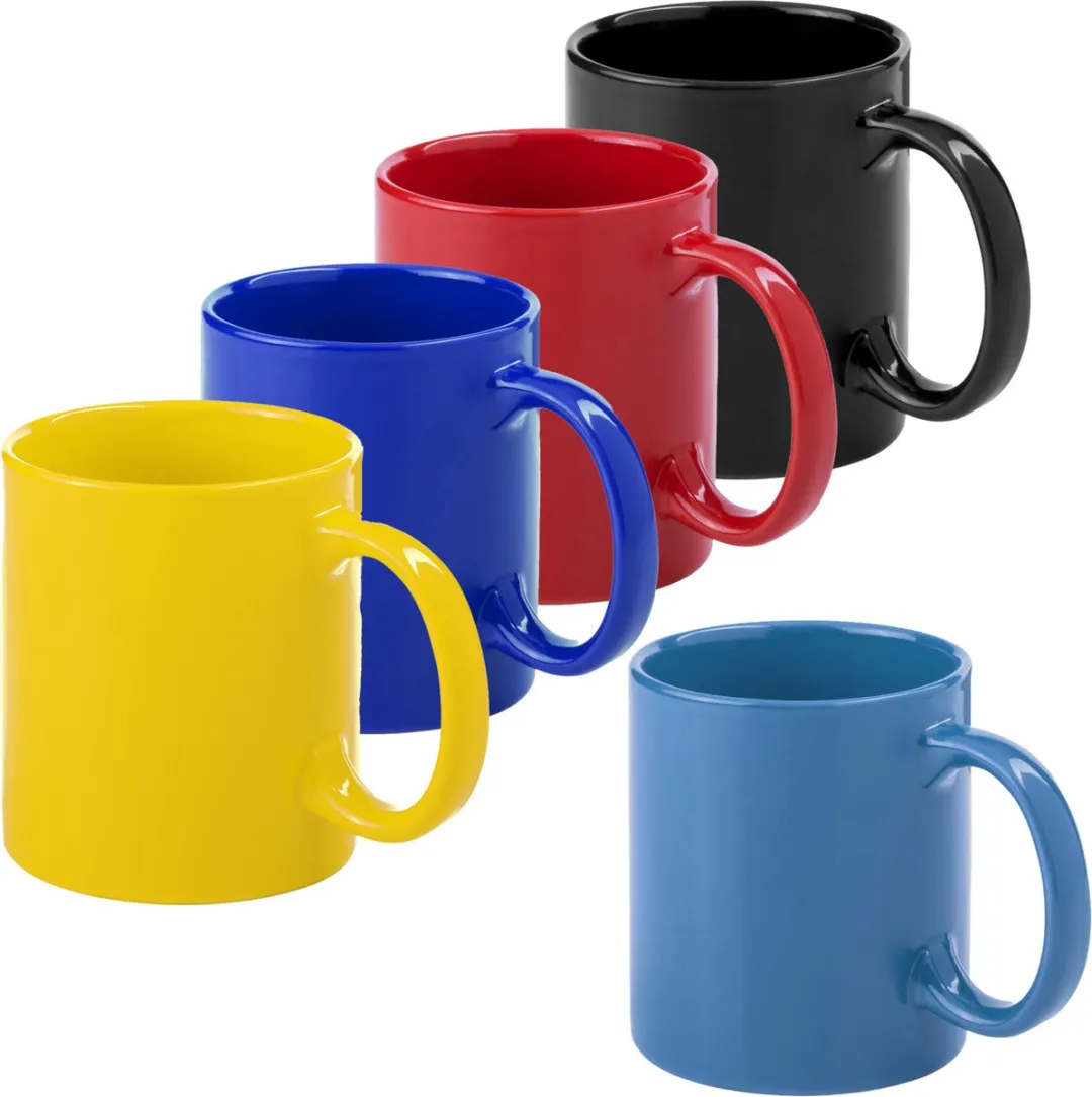 Bellatio Design Auxerre Koffiemokken - 5 Stuks - 370ml - Multicolor
