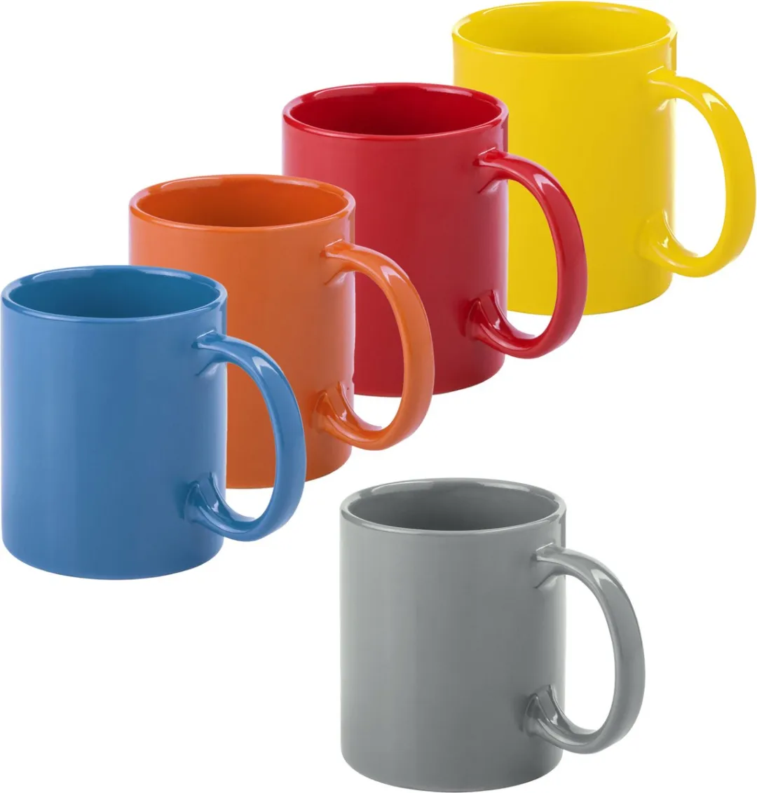 Bellatio Design Auxerre Koffiemokken - 5 Stuks - 370ml - Multicolor